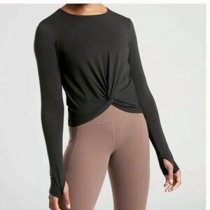 Athleta Essence Twist Top In Black